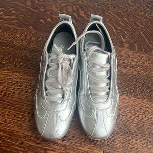Silver sneakers